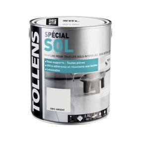 Peinture sol intérieur Tollens gris argent 2,5 L