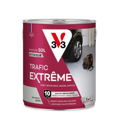 Peinture sol intérieur Trafic Extrême V33 gris Kaolin satiné 2,5L