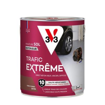 Peinture sol intérieur Trafic Extrême V33 terre ombre satiné 2,5L
