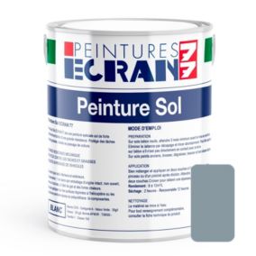 Peinture sol, peinture professionnelle, béton, garage Hydrosol ECRAN77-1 litre-Gris (RAL 7001)-Peintures Daniel