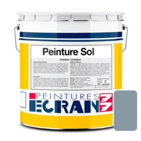 Peinture sol, peinture professionnelle, béton, garage Hydrosol ECRAN77-15 litres-Gris (RAL 7001)-Peintures Daniel