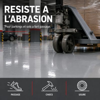 PEINTURE SOL - Résine Epoxy : REVEPOXY TRAFIC INTENSIF Vert signalisation - RAL 6024 - 25 kg  - ARCANE INDUSTRIES