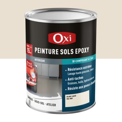 Peinture Sols Intérieurs Garage Sans Sous-Couche Owatrol PEINTURE SOLS EPOXY BLANC CASSE RAL 9001 0.3 litres