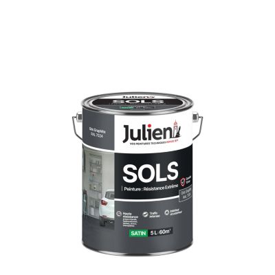 Peinture sols résistance extrême Julien gris graphite satin 5L