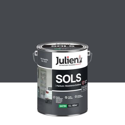 Peinture sols résistance extrême Julien gris graphite satin 5L