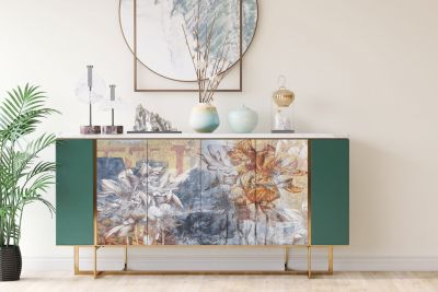 Peinture sur feuille pour meubles vintage, lys, 100x50 cm