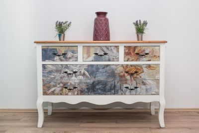 Peinture sur feuille pour meubles vintage, lys, 100x50 cm