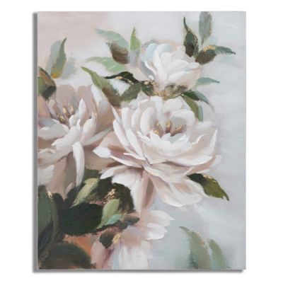 Peinture sur toile multicolore fleurs 80x3,7x100 cm