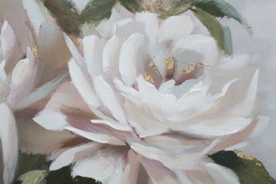 Peinture sur toile multicolore fleurs 80x3,7x100 cm