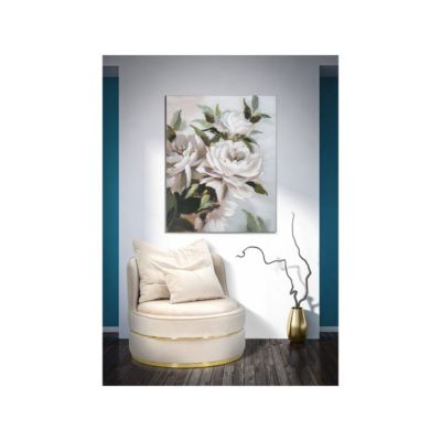 Peinture sur toile multicolore fleurs 80x3,7x100 cm