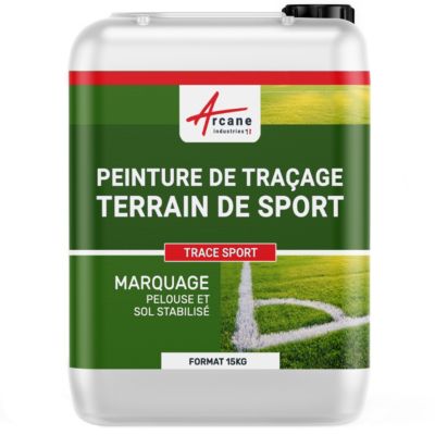 PEINTURE TERRAIN DE FOOTBALL RUGBY - TRACE SPORT Blanc - 15 kg - ARCANE INDUSTRIES