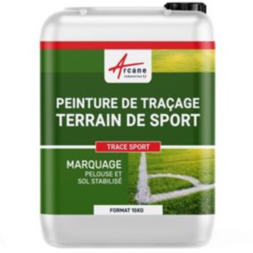 PEINTURE TERRAIN DE FOOTBALL RUGBY - TRACE SPORT Blanc - 15 kg - ARCANE INDUSTRIES