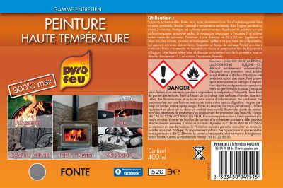 Peinture thermique 900°C fonte 400 ml