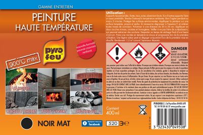 Peinture aerosol - Noir - Mat - 400ml NUANCE