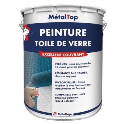Peinture Toile De Verre - Gris noir - RAL 7021 - 5 L - Métaltop