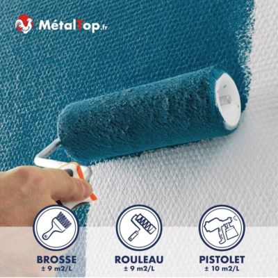 Peinture Toile De Verre - Gris noir - RAL 7021 - 5 L - Métaltop