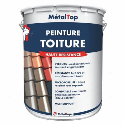 Peinture Toiture - Brun chocolat - RAL 8017 - 1 L - Métaltop