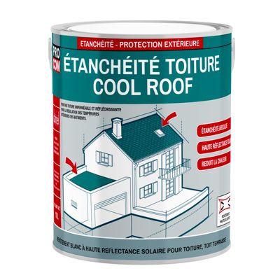 Peinture toiture étanche Cool Roof, peinture réfléchissante blanche, anti chaleur PROCOM-2.5-Blanc