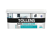 Peinture Tollens cuisine et salle de bains blanc satin 2,5L
