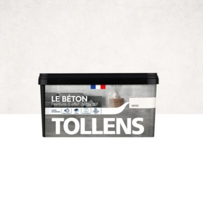 Peinture Tollens effet béton beige neige 2L