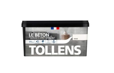 Peinture Tollens effet béton beige neige 2L