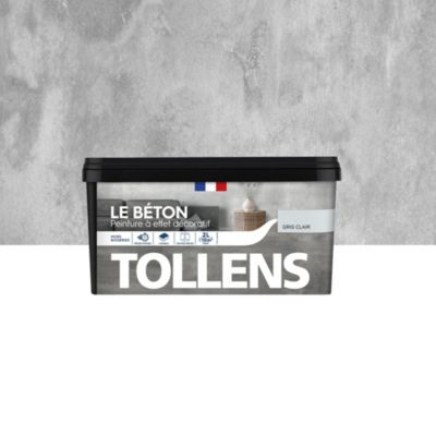 Peinture Tollens effet béton gris clair Tollens 2L
