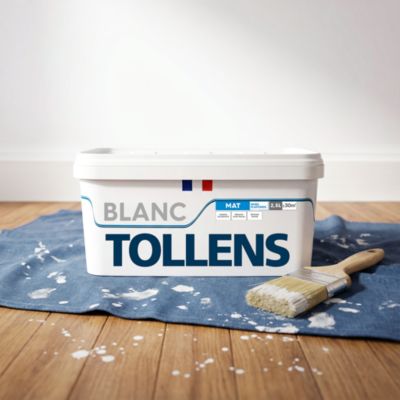 Peinture Tollens murs et plafonds mat blanc 2,5