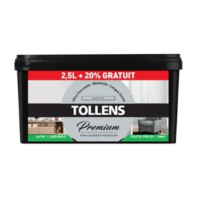 Peinture Tollens premium monocouche murs, plafonds et boiseries Galet Poli 2,5L +20% gratuit