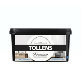 Peinture Tollens premium murs, boiseries et radiateurs blanc mat 2,5L