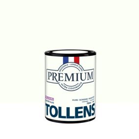 Peinture Tollens premium murs, boiseries et radiateurs blanc sucre glace velours 750ml