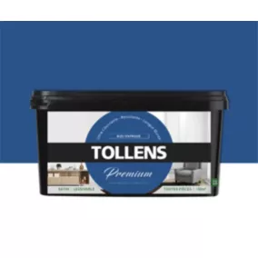 Peinture Tollens premium murs, boiseries et radiateurs bleu d'Afrique satin 2,5L