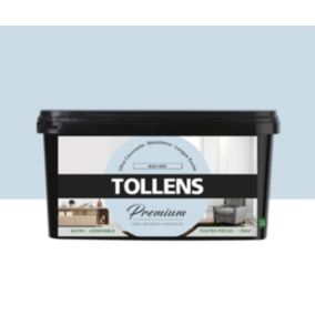 Peinture Tollens premium murs, boiseries et radiateurs bleu gris satin 2,5L