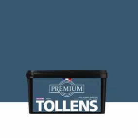 Peinture Tollens premium murs, boiseries et radiateurs bleu paon velours 2,5L
