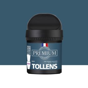 Peinture Tollens premium murs, boiseries et radiateurs bleu paon velours 50ml