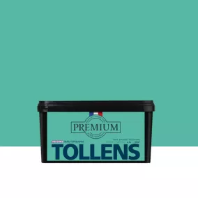 Peinture Tollens premium murs, boiseries et radiateurs bleu turquoise velours 2,5L