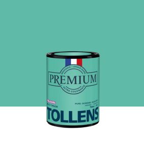 Peinture Tollens premium murs, boiseries et radiateurs bleu turquoise velours 750ml