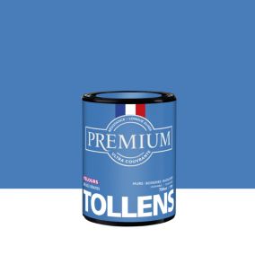 Peinture Tollens premium murs, boiseries et radiateurs bleu venitien velours 750ml