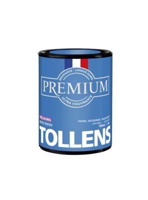 Peinture Tollens premium murs, boiseries et radiateurs bleu venitien velours 750ml