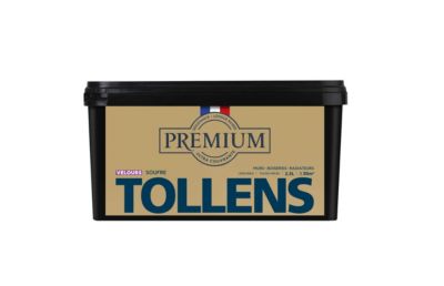 Peinture Tollens premium murs, boiseries et radiateurs doré soufre velours 2,5L