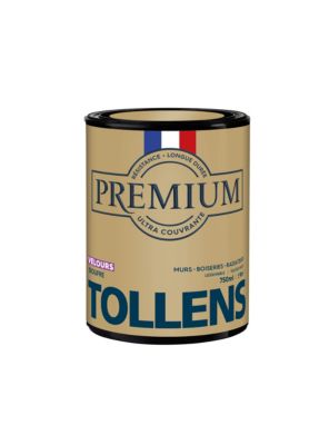 Peinture Tollens premium murs, boiseries et radiateurs doré soufre velours 750ml