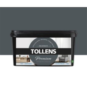 Peinture Tollens premium murs, boiseries et radiateurs gris anthracite mat 2,5L