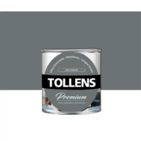 Peinture Tollens premium murs, boiseries et radiateurs gris carbone mat 0,75L