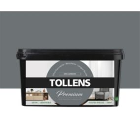 Peinture Tollens premium murs, boiseries et radiateurs gris carbone satin 2,5L