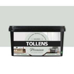 Peinture Tollens premium murs, boiseries et radiateurs gris lunaire satin 2,5L