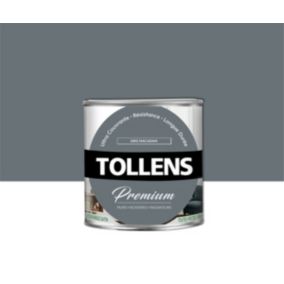 Peinture Tollens premium murs, boiseries et radiateurs gris macadam satin 0,75L
