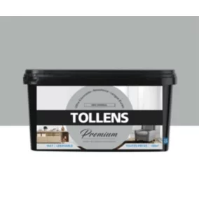 Peinture Tollens premium murs, boiseries et radiateurs gris minéral mat 2,5L