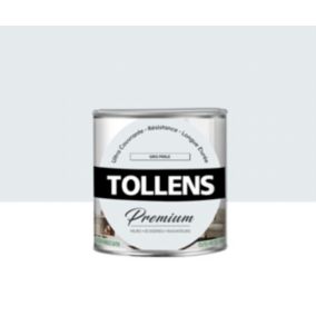 Peinture Tollens premium murs, boiseries et radiateurs gris perlé satin 0,75L