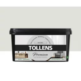 Peinture Tollens premium murs, boiseries et radiateurs gris subtil satin 2,5L