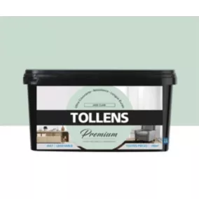 Peinture Tollens premium murs, boiseries et radiateurs jade clair mat 2,5L