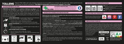 Peinture Tollens premium murs, boiseries et radiateurs jade clair satin 2,5L